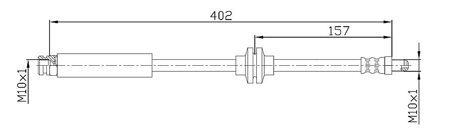 Brake Hose METZGER 4110108