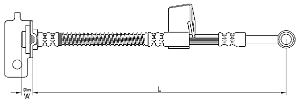 Brake Hose METZGER 4110136
