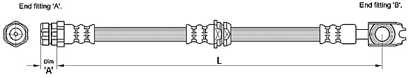 Brake Hose METZGER 4110247