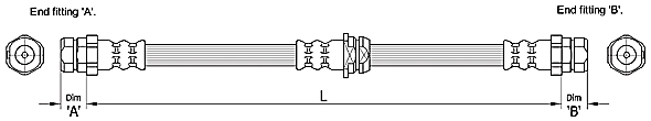 Brake Hose METZGER 4110248