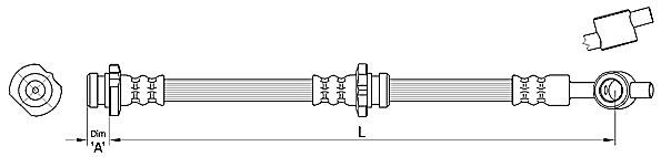 Brake Hose METZGER 4110384