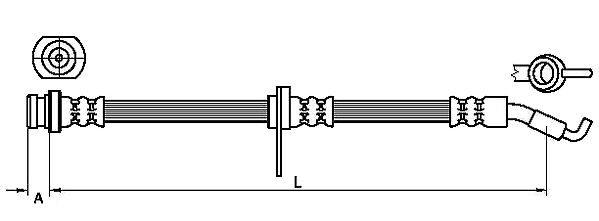 Brake Hose METZGER 4110468