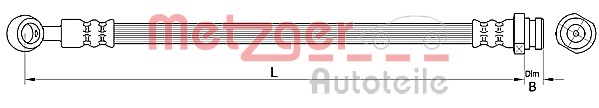 Brake Hose METZGER 4110718