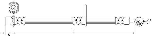 Brake Hose METZGER 4110986