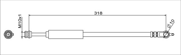 Brake Hose METZGER 4111629