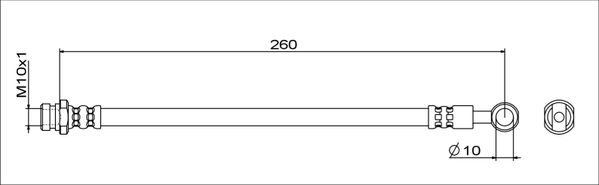 Brake Hose METZGER 4111743