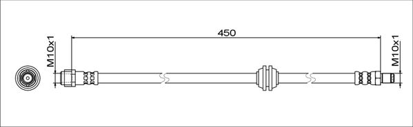 Brake Hose METZGER 4111775