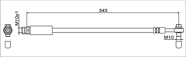Brake Hose METZGER 4112042