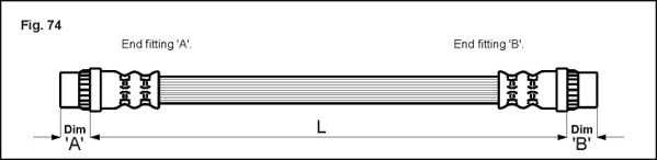 Brake Hose METZGER 4114634
