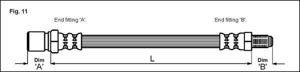 Brake Hose METZGER 4114781