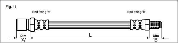 Brake Hose METZGER 4118524