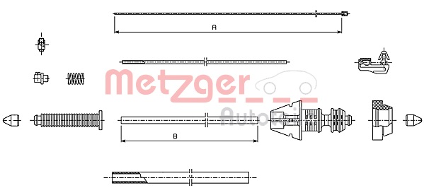 Accelerator Cable METZGER 493.1