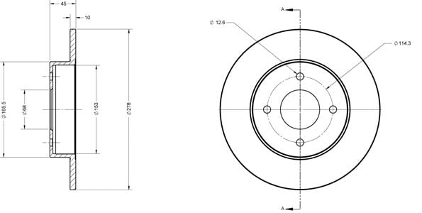 Brake Disc METZGER 6110220