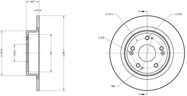 Brake Disc METZGER 6110426