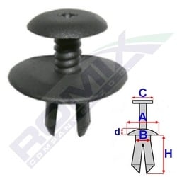 Juego de clips de sujeción ROMIX 10916 VW