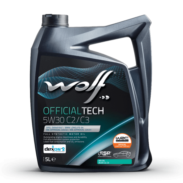 Motorolja WOLF OFFICIALTECH 5W30 C2/C3 5L