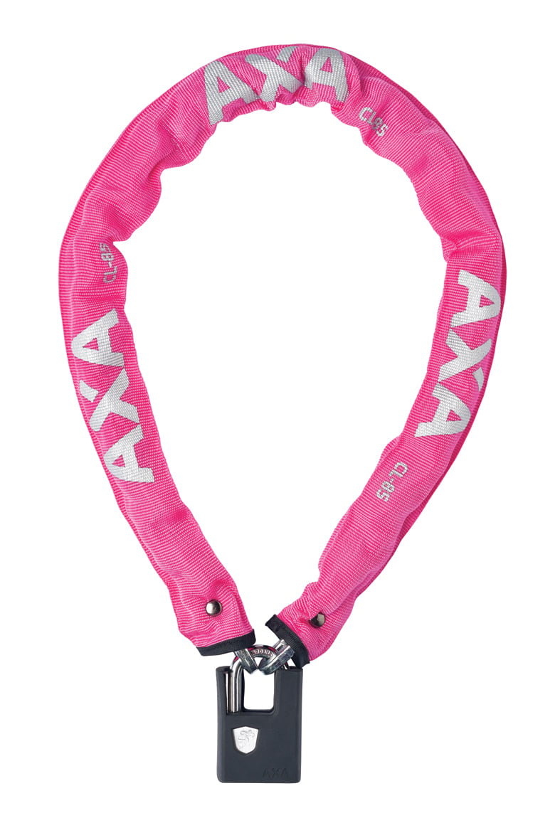 Sykkellås AXA BikeSecurity Clinch+ 85/6 Pink
