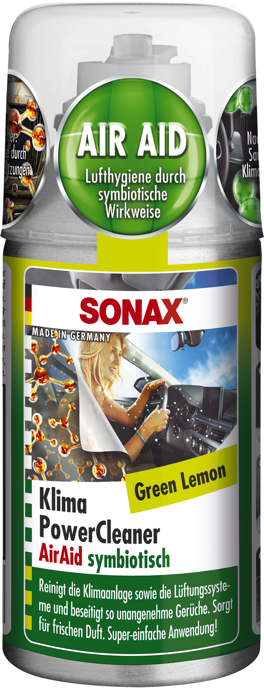 Rengöringsmedel, klimatanläggning SONAX Car A/C Cleaner Green Lemon 100ml