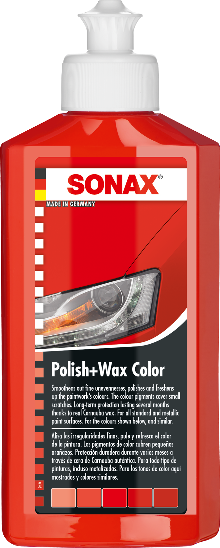 polish SONAX Polish + Wax Color Red 250ml