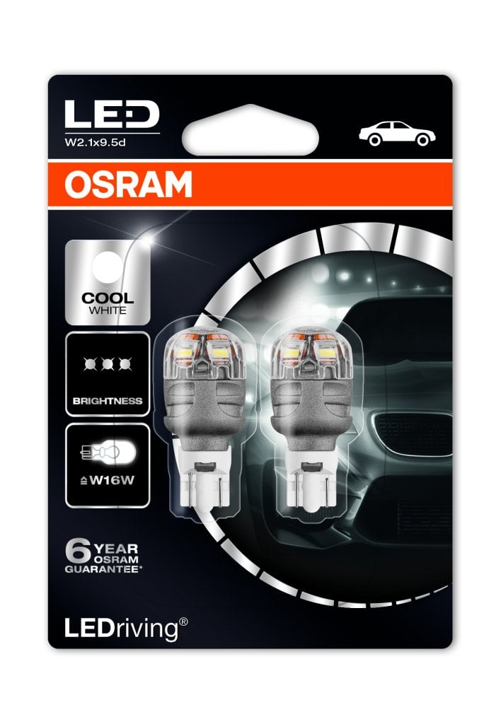 OSRAM LED Standard Bulb - 580/382W Cool White 6000k 12V W3x16q LEDriving 771