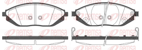 Brake Pad Set, disc brake REMSA 1472.02 - Trodo.com