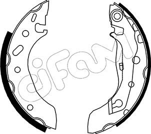 pack of two febi bilstein 37666 Brake Shoe Set with additional parts 