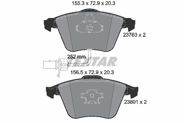 Ate - Teves Borg & Beck BBP2013 Front Brake Pads Includes Wear Indicators 