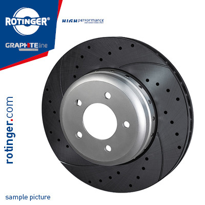 Rear Axle, 2 pcs set Anticorrosion Coating RT 20654-GL/T5 ROTINGER Brake Discs, 