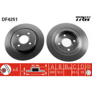 Brake Disc TRW DF4251 - Trodo.com