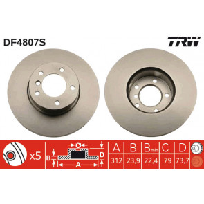 TRW DF4807S Brake Disc