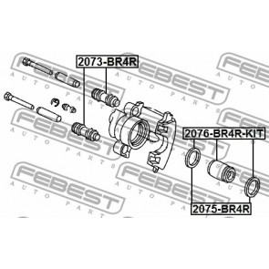 FEBEST Bellow brake caliper guide 2073-001