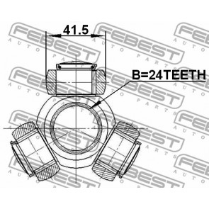 2116-TC718TDCI Genuine Febest Spider Assembly Slide Joint 24x41.5 1501261