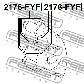brake caliper 2176-FYF FEBEST Piston