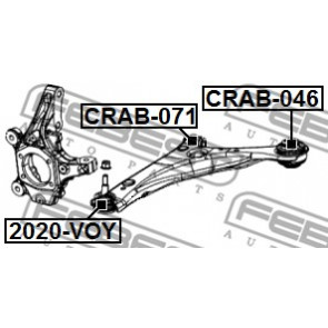 New Genuine FEBEST Wishbone Control Trailing Arm Bush CRAB-046 Top German Qualit 