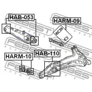 Details about   HAB-143 Genuine Febest Arm Bushing For Track Control Arm 52400-SX0-013