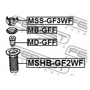 Anti Friction Bearing Suspension Strut Support Mounting Febest Mb Gff Trodo Com